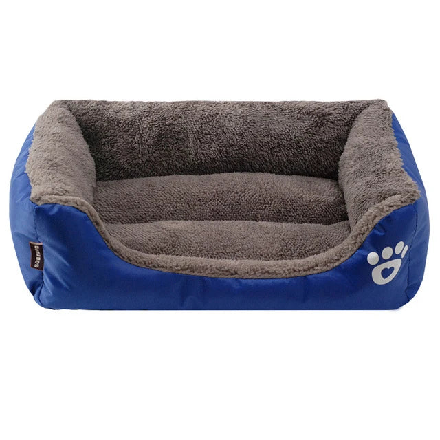 Dog Paw Heart Emblem Plush Dog Bed