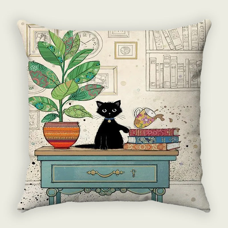 Sophisticated Cat Life Plush Pillow Case