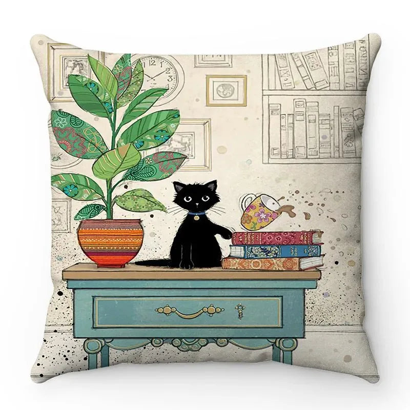 Sophisticated Cat Life Plush Pillow Case