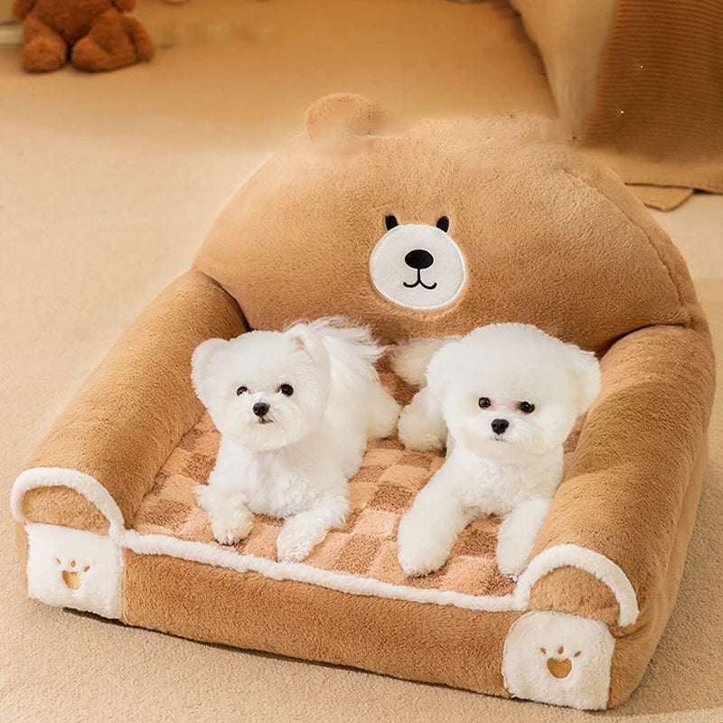 Bear Plush Sofa-Throne for Pets