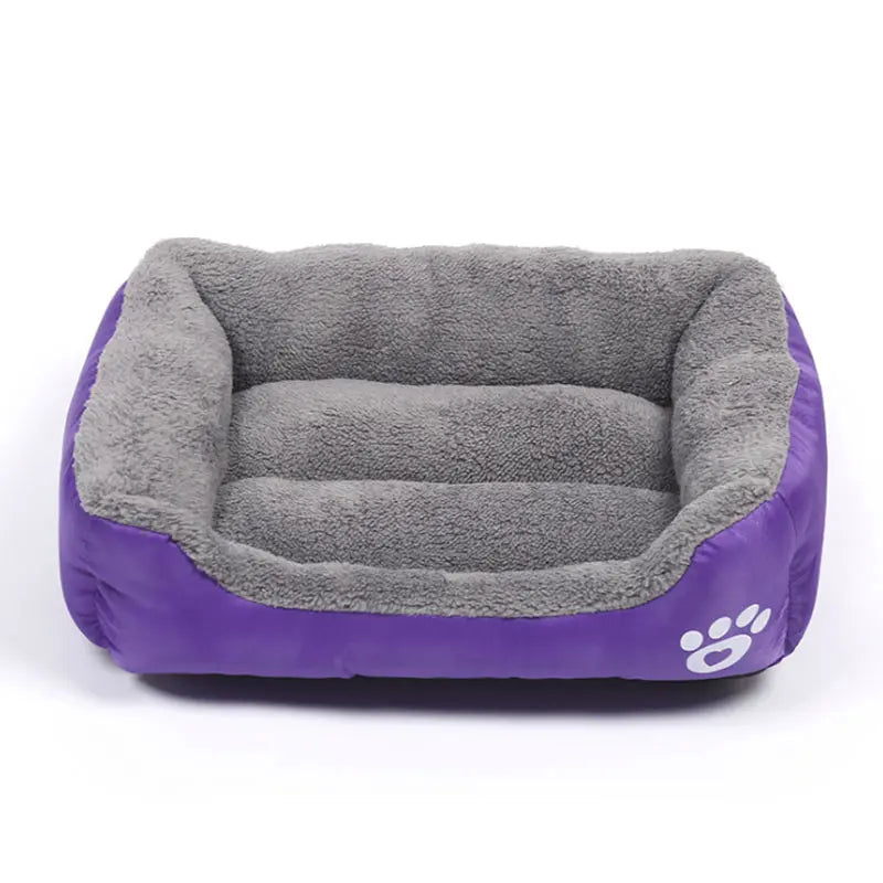 Dog Paw Heart Emblem Plush Dog Bed