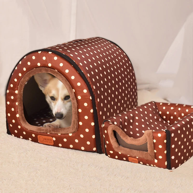 Tribute Dual-Orientation Plush Dog House