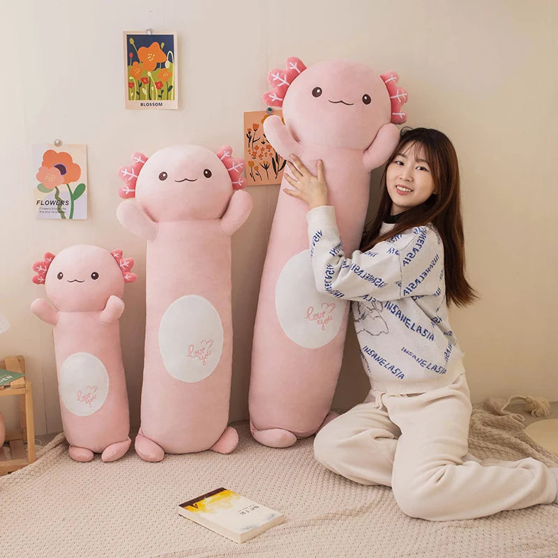 Axolotl Body Pillow Plushie Long Stuffed Animal