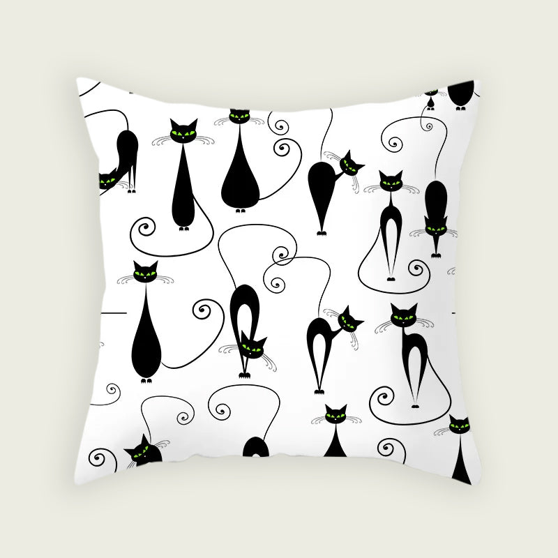 Green Eye Cats Everywhere Plush Pillow Case