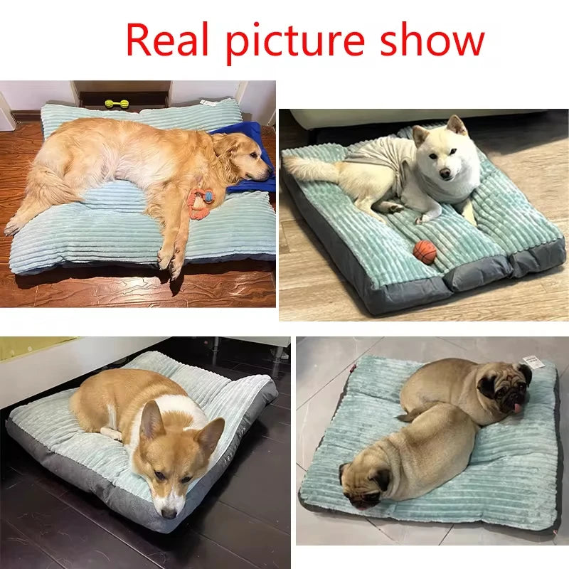 Corduroy Plush Dog Mattress Pad