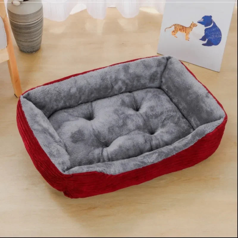 Chic Rectangular Dog/Cat Plush Bed