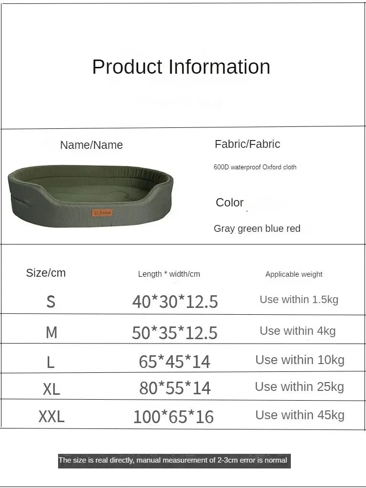 Flexible Thin Suede Dog Bed with Waterproof Fabric
