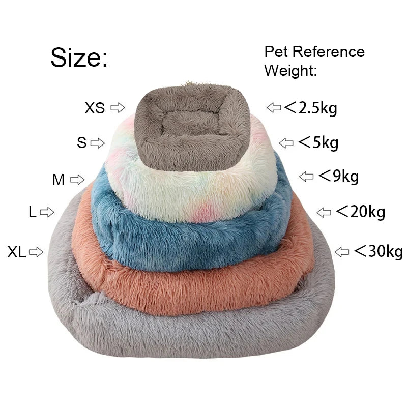 Rectangle Plush Dog/Cat Bed with Soft Lacy Frills