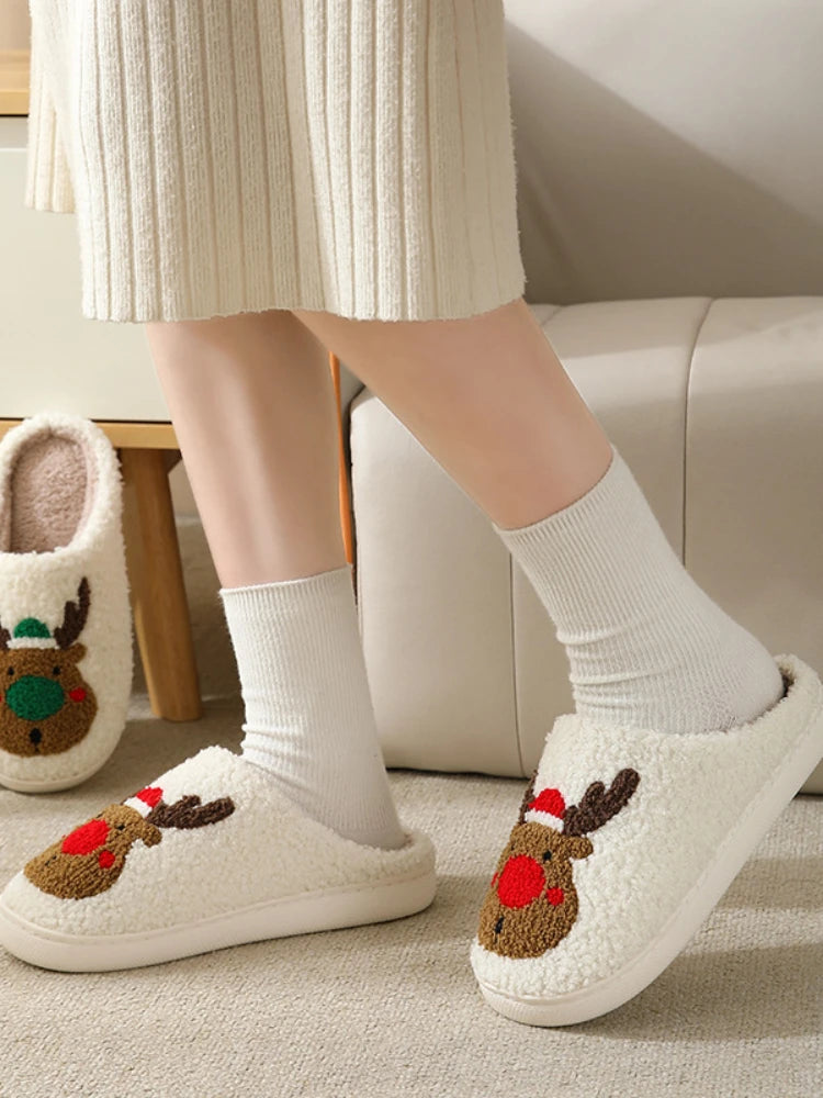 Reindeer Plush Slippers