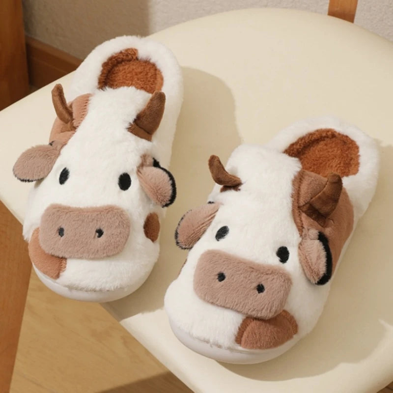 Cow Plush Slippers