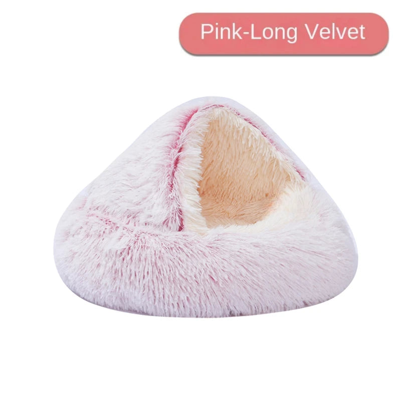 Cat Igloo Plush Bed with Tent Opening