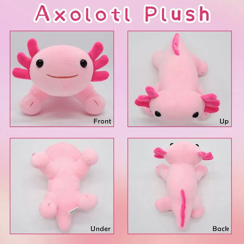 Baby Axolotl On All Fours Plushie Stuffed Animal