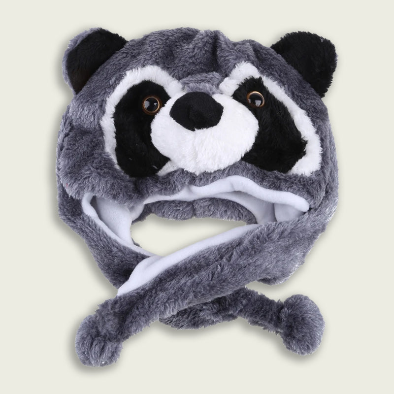 Raccoon Plush Winter Hat
