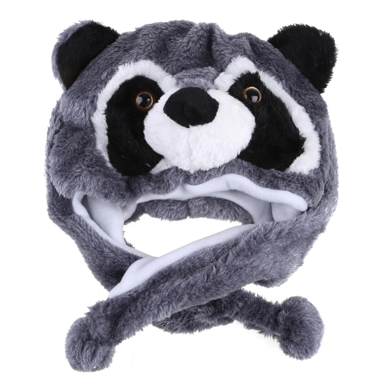 Raccoon Plush Winter Hat