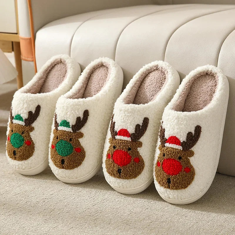 Reindeer Plush Slippers