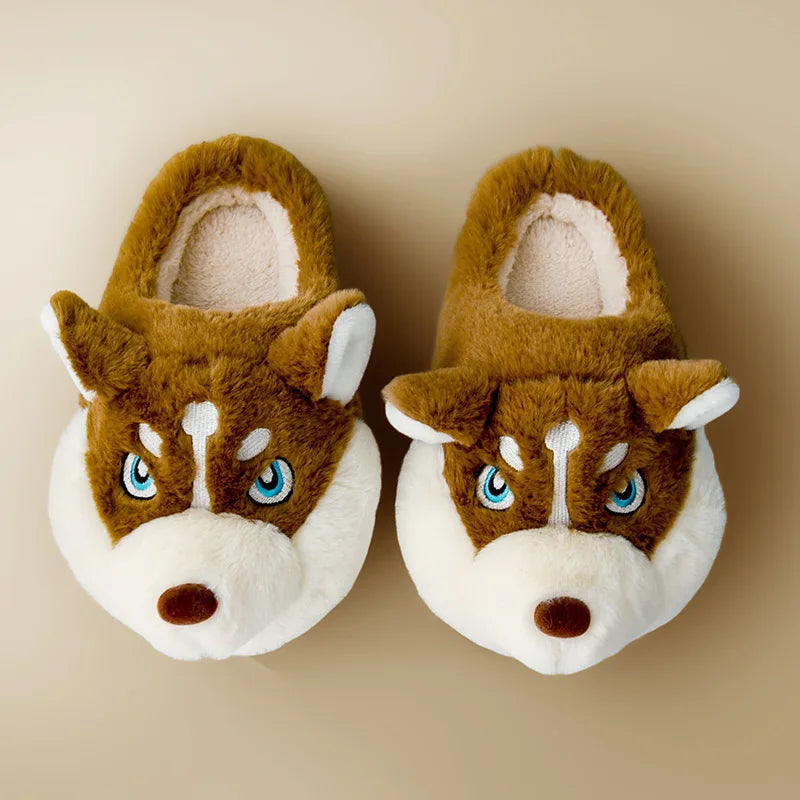 Husky Plush Slippers