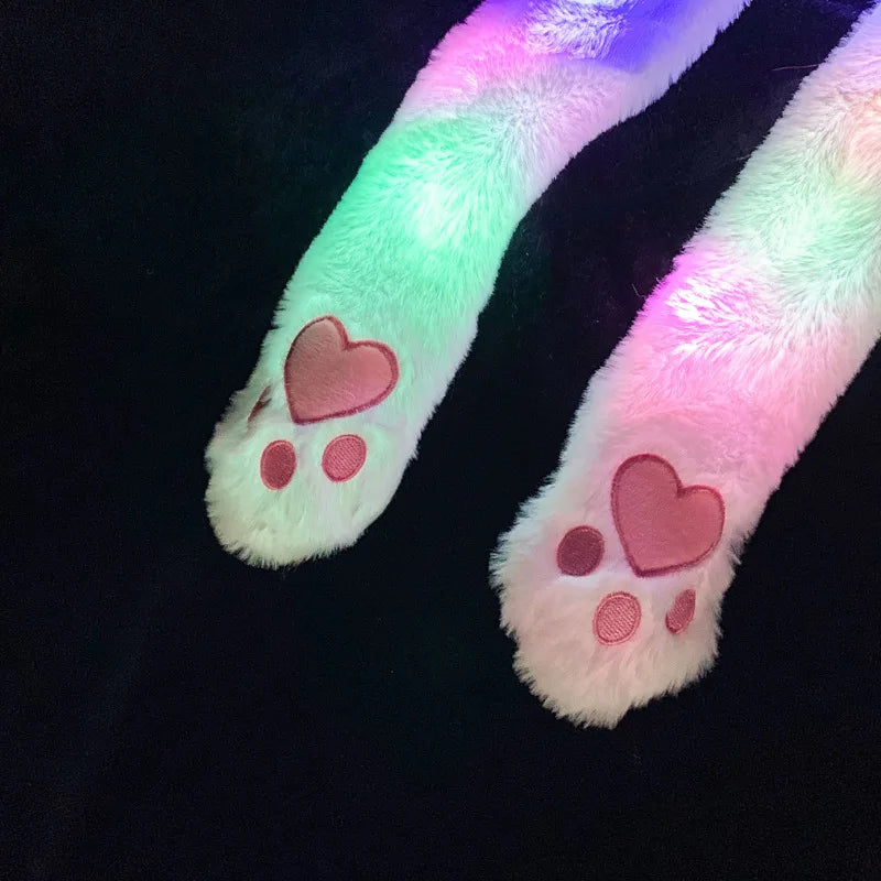 LED Light Bunny Plush Party Hat