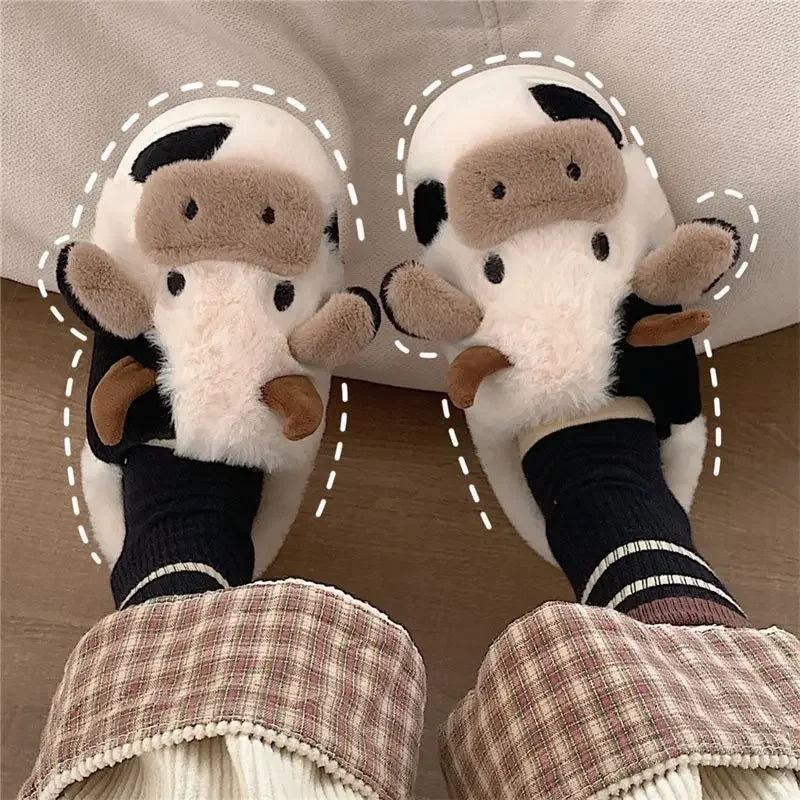 Cow Plush Slippers