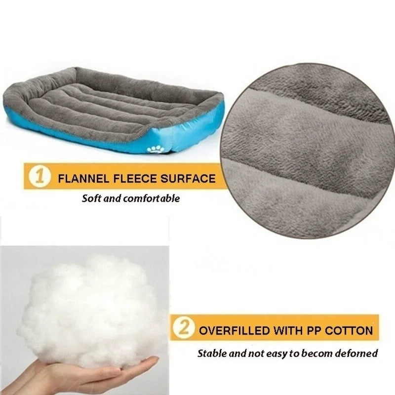 Dog Paw Heart Emblem Plush Dog Bed