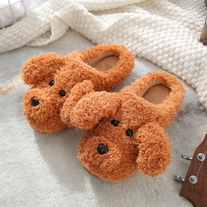 Toy Poodle Plush Slippers