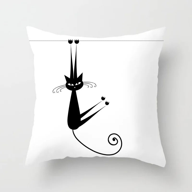 Cat Hanging By 2 Paws Plush Pillow Case