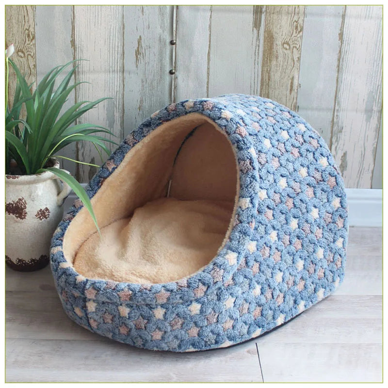 Luxe Plush Pet Crib with Bow