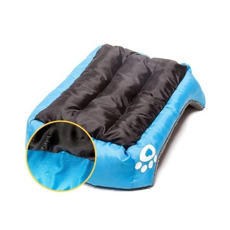 Dog Paw Heart Emblem Plush Dog Bed