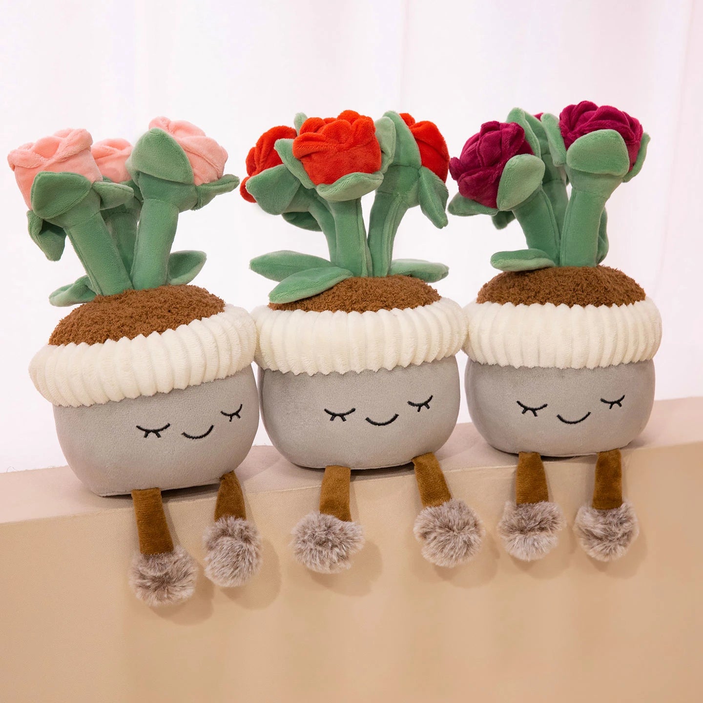 Rose Potted Plushie Plant
