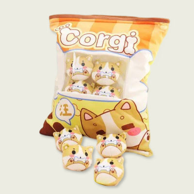 Bag of Corgi Plushie Puppy Stuffed Animals