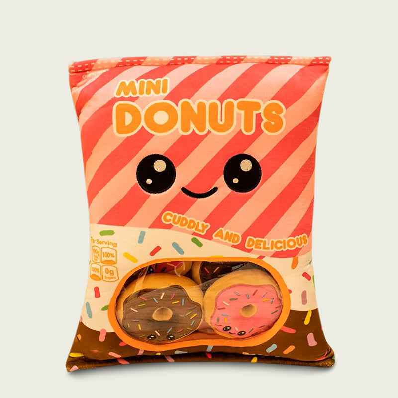 Bag of Frosted Donut Stuffed Treat Plushes