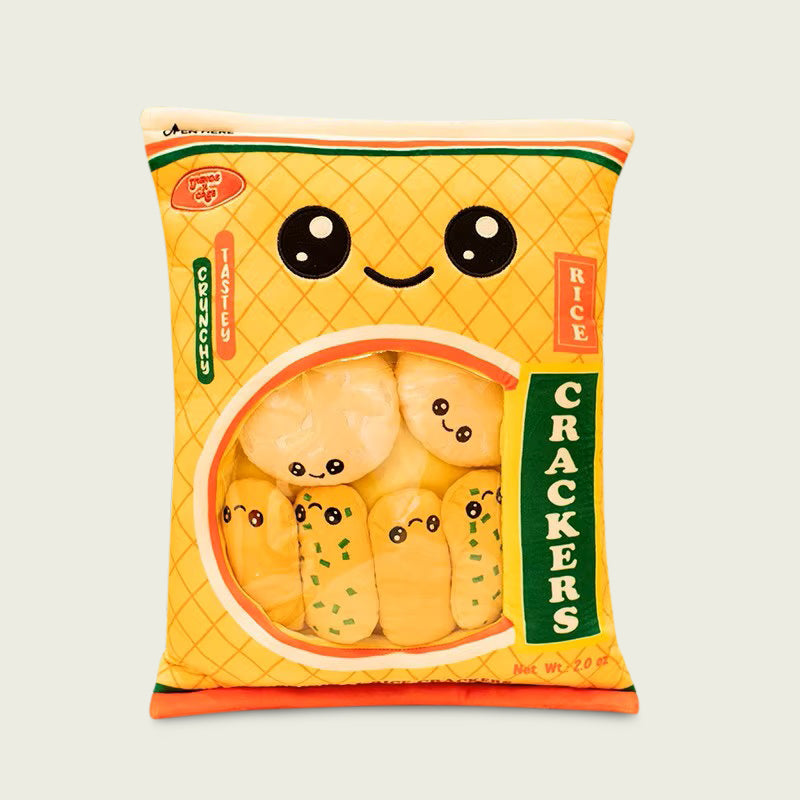 Bag of Rice Cracker Stuffed Snack Plushes