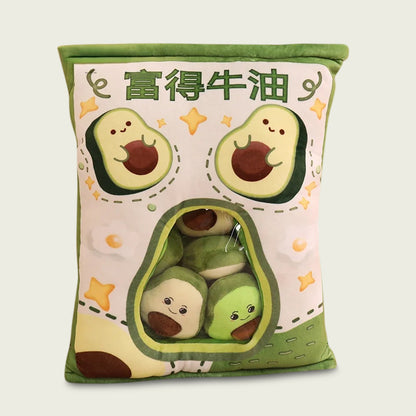 Bag of Baby Avocado Stuffed Fruit Plushes