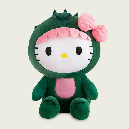 Kitty Cat with Green Dinosaur Costume Plushie Stuffed Animal