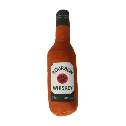 Bourbon Whiskey Dog Plushie Squeaker Toy