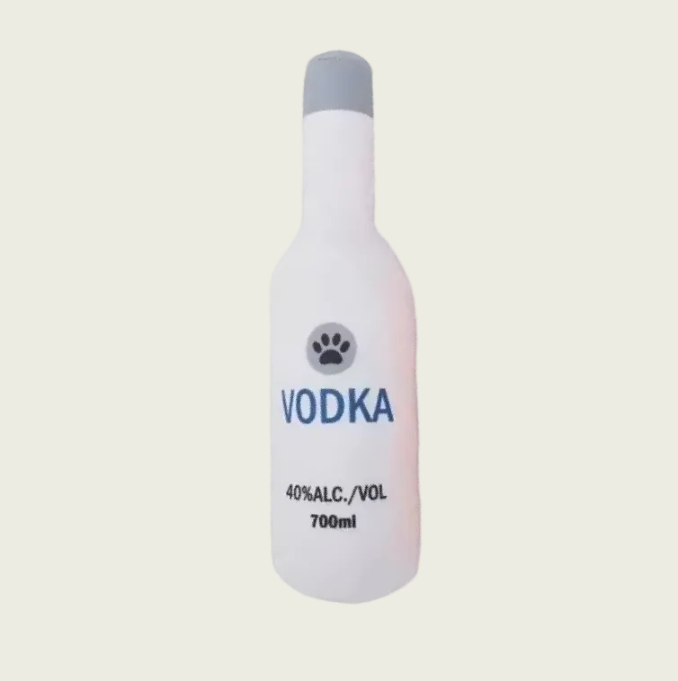 Vodka Dog Plushie Squeaker Toy