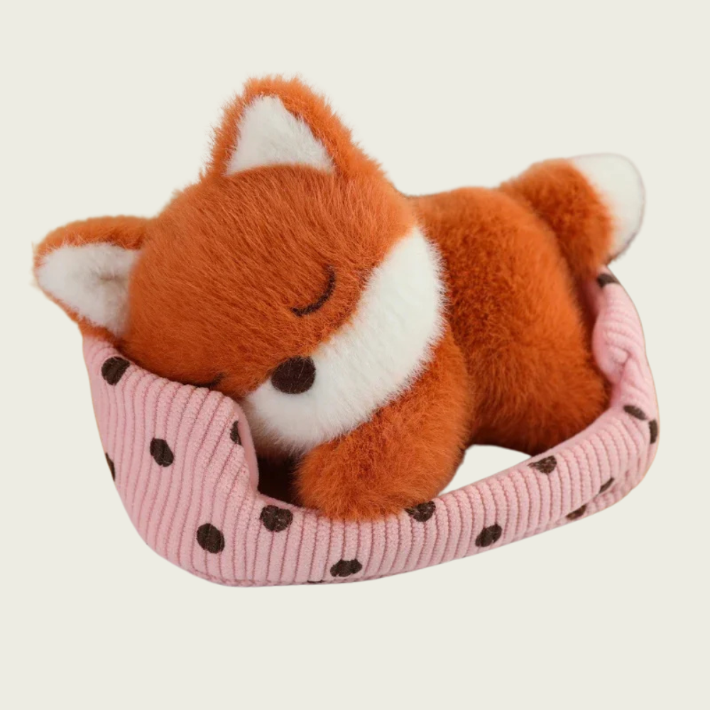 Baby Fox Sleeping in Bed