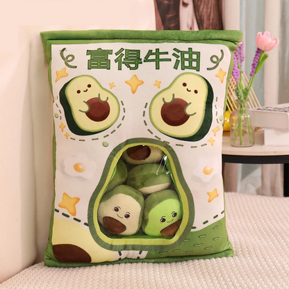 Bag of Baby Avocado Stuffed Fruit Plushes