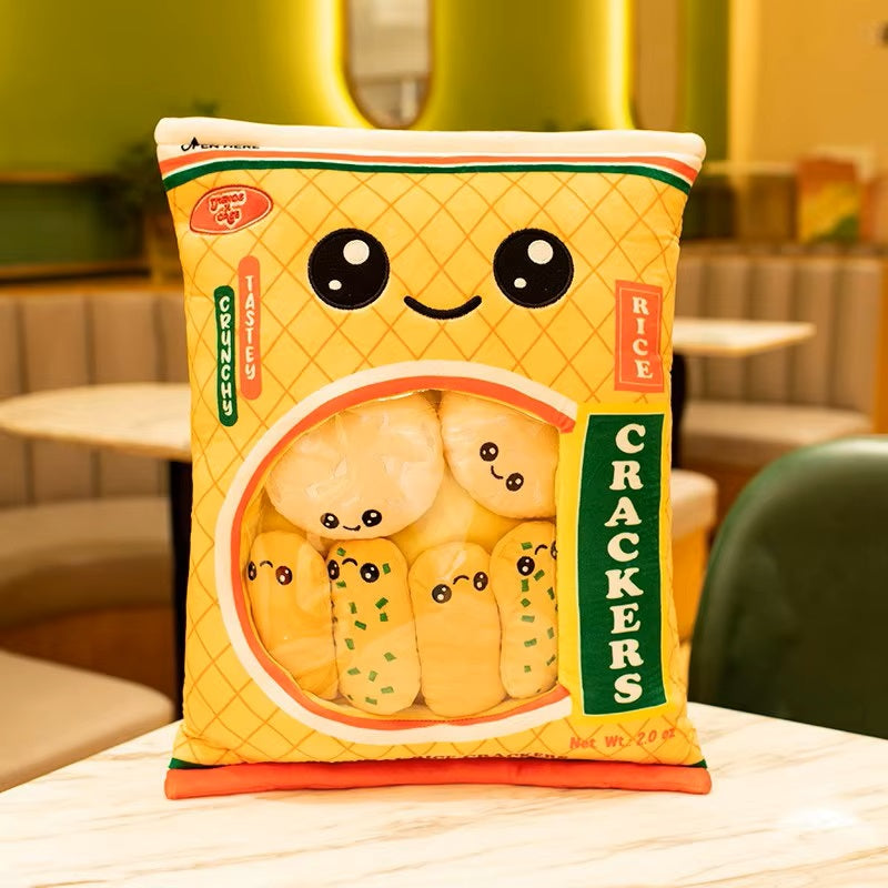 Bag of Rice Cracker Stuffed Snack Plushes