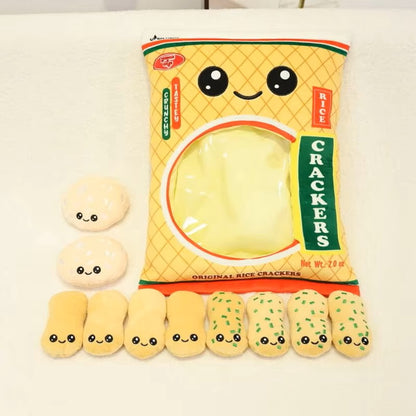 Bag of Rice Cracker Stuffed Snack Plushes