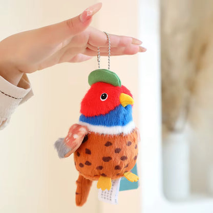 Pheasant Pocket Bird Keychain Pendant
