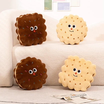 Round Biscuit Cookie Plush Pillow Cushion