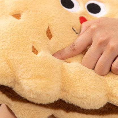 Round Biscuit Cookie Plush Pillow Cushion