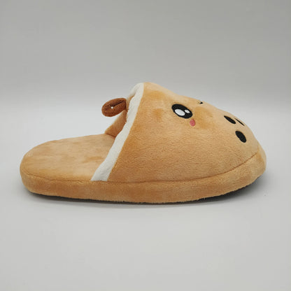 Brown Sugar Boba Bubble Tea Plushie Slippers