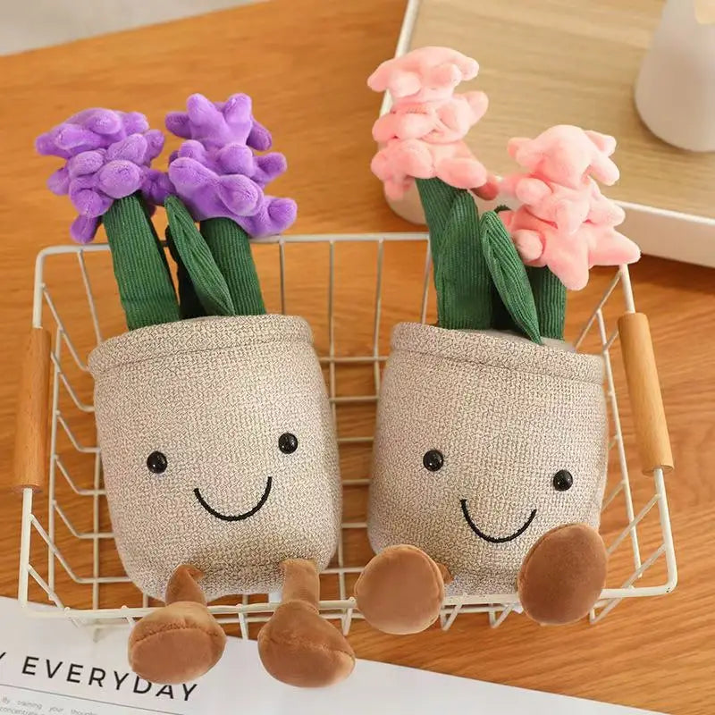 Floral Cactus Potted Plant Plushie