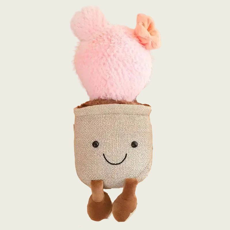 Barrel Bunny Ears Cactus Potted Plant Plushie