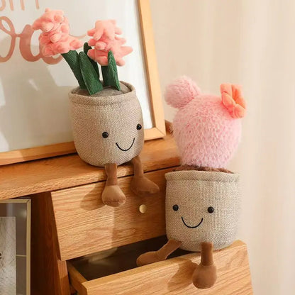 Floral Cactus Potted Plant Plushie