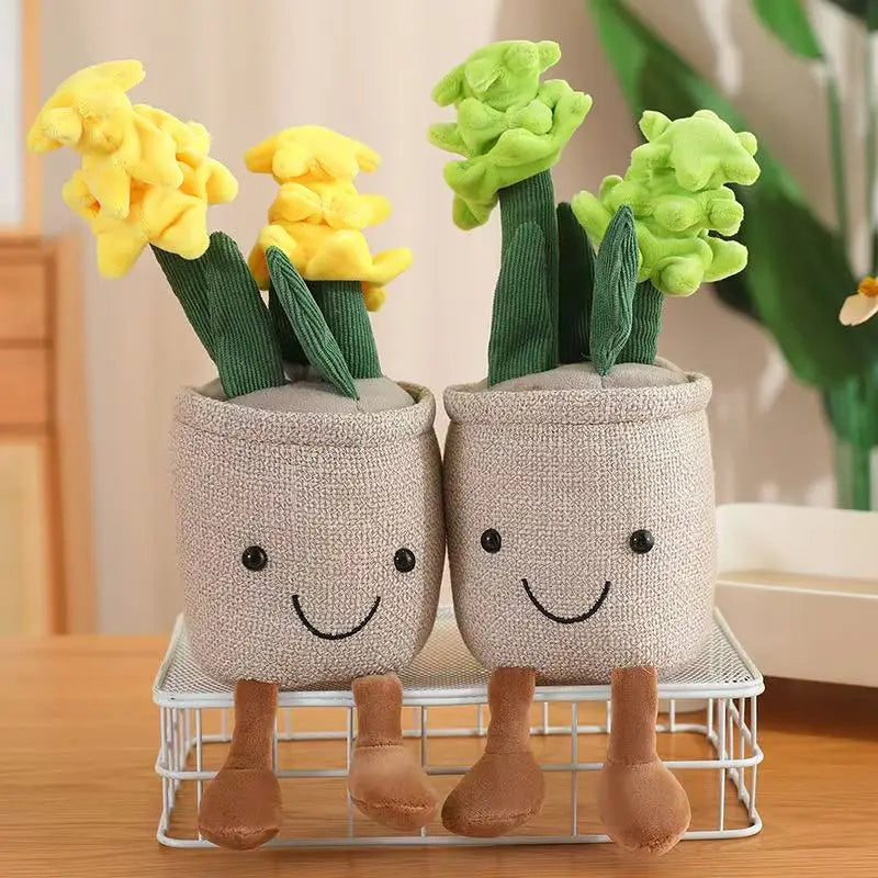 Floral Cactus Potted Plant Plushie