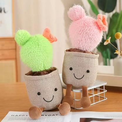 Barrel Bunny Ears Cactus Potted Plant Plushie