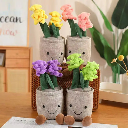 Floral Cactus Potted Plant Plushie