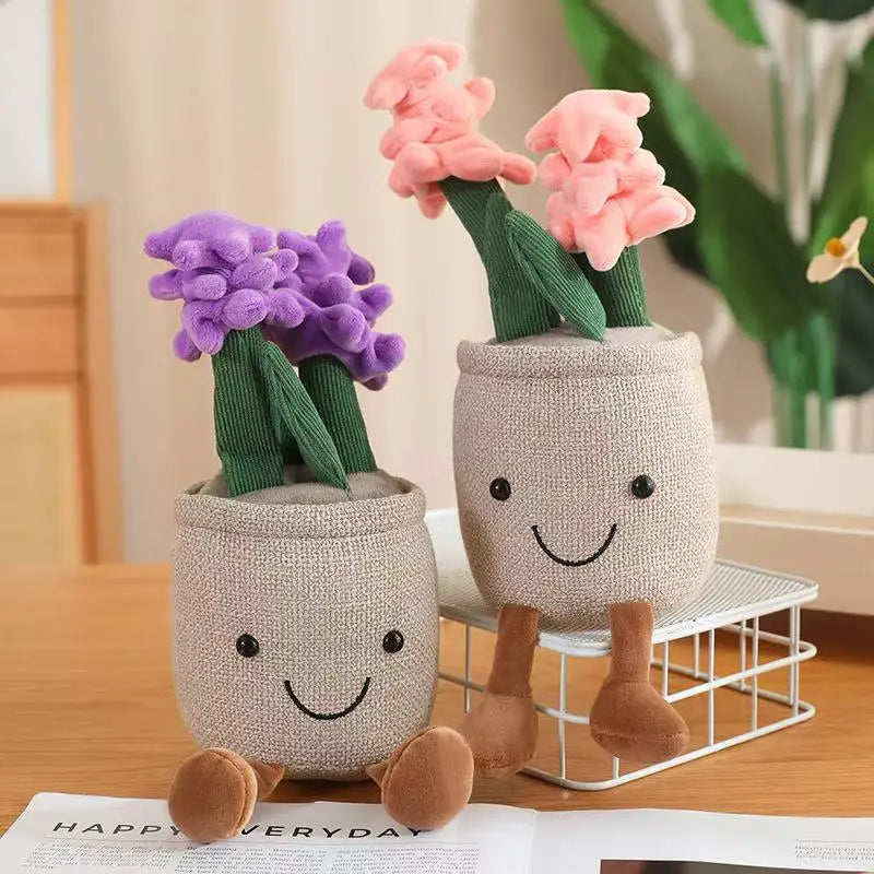 Floral Cactus Potted Plant Plushie